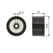 GATES T36259 Deviation/Driving Pulley, Poly-V Belt