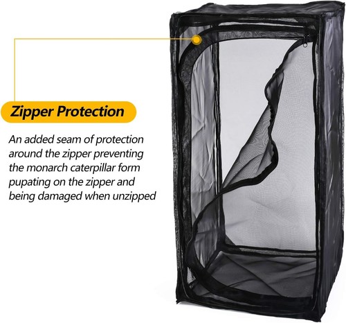 30" Heavy Duty Monarch Butterfly Habitat, Collapsible Insect Mesh Cage With Net - Picture 2 of 11