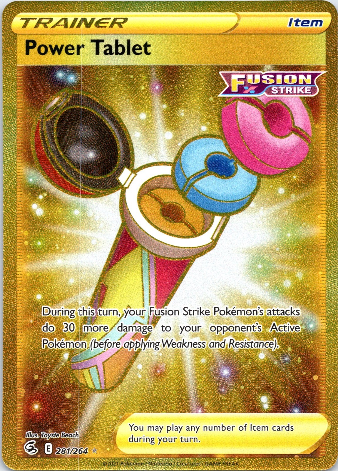 Holo Power Tablet (Secret) 281/264 SWSH08: Fusion Strike | NM