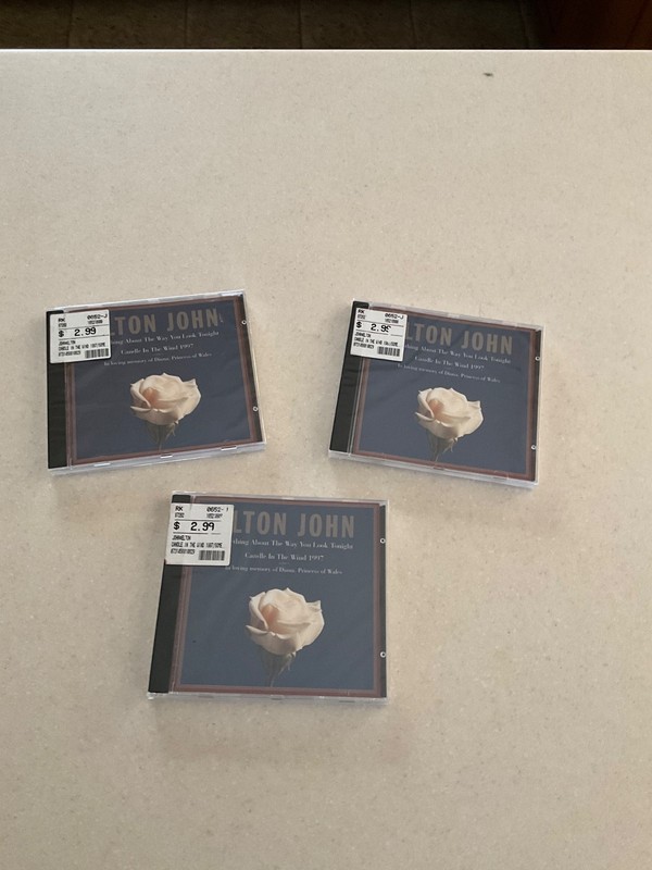 Lot of 3 Elton John CD "Candle In The Wind" Princess Diana, NEW, Factory Sealed