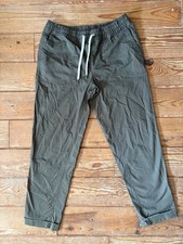Vuori Ripstop Jogger Pants Olive Green Organic Cotton Drawstring Women s Small