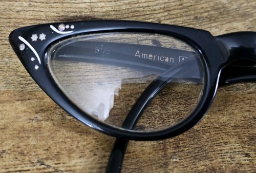 Vintage Style Cat Eye Rhinestone Eyeglasses Glasses Frames - Black - Picture 3 of 13