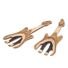 Island Bamboo Pakkawood Guitar Salad Hands, Natural