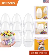 12 Inch/ 10 Inch/ 8 Inch Giant Clear Easter Eggs Fillable 4/5/ 6/7/ 8/10/ 12 ...