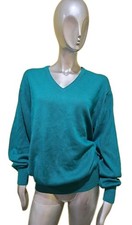 Brooks Brothers Pul-Over Sweater Size 44 Long Sleeves Sea Island Cotton USA Vtg