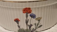 Louis Lourioux Wildflower Porcelain Le Faune 7" Souffle Augraten Floral Dish