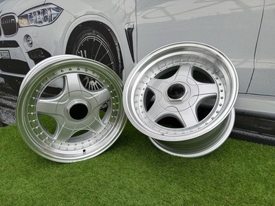 4X R17 Zoll 5X120 Bbs RF Style Silber + Poliert Rand Räder : Für E39 E46 E60