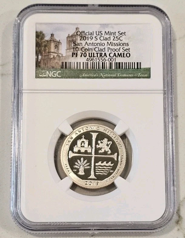 2019-S 5-Coin Quarter Proof Set – NGC PF70 Ultra Cameos  w/ Special Park Labels  - Image 3 of 4