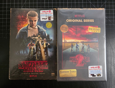 Stranger Things: Seasons 1 & 2 (Blu Ray / DVD VHS Box) NEW SEALED