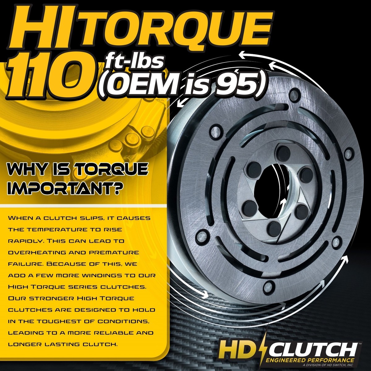 HiTorque 110ftlb (OEM 95) Clutch & PTO Switch Snapper Simplicity