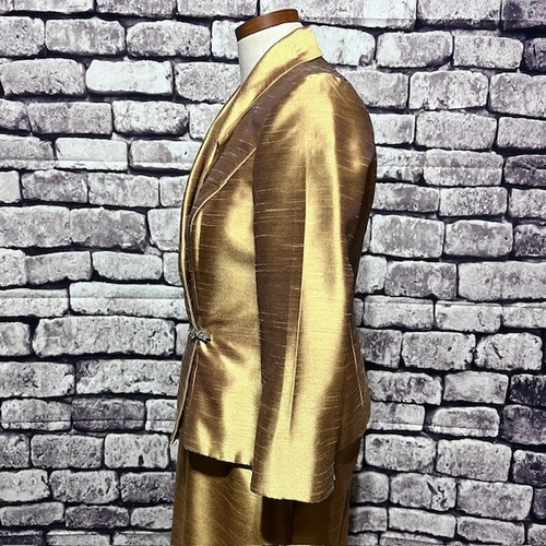 Alex Evenings Gold Jacke & passender Rock Anzug Größe 8P - Bild 4 von 10