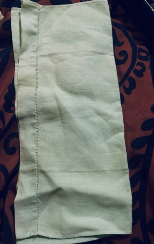 Vintage Mint Green Linen Hand Towel - Picture 1 of 2