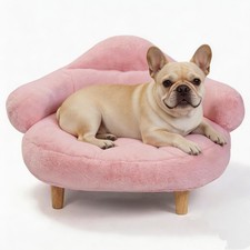 Elevated Dog Couch Bed, Cute Dog Sofa Bed for Small Medium Dogs, Raised Dog B...