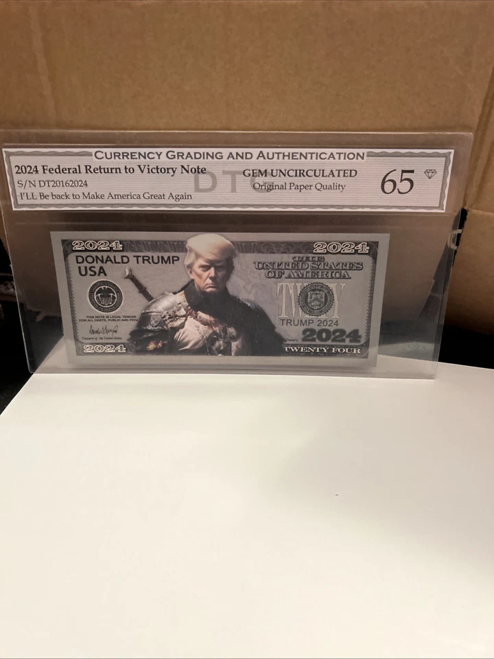 Billete Federal Return to Victory 2024 DONALD TRUMP gema sin circular 65 DTG SIN CIRCULAR Foto 3 de 4