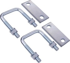 Leaf Spring Clamp Kit Fits Springs Up To 2.5” Wide, Locks Silver