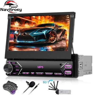 7'' Autoradio 1 Din Flip Out Touch Screen FM Bluetooth Mirror Link MP5 Player