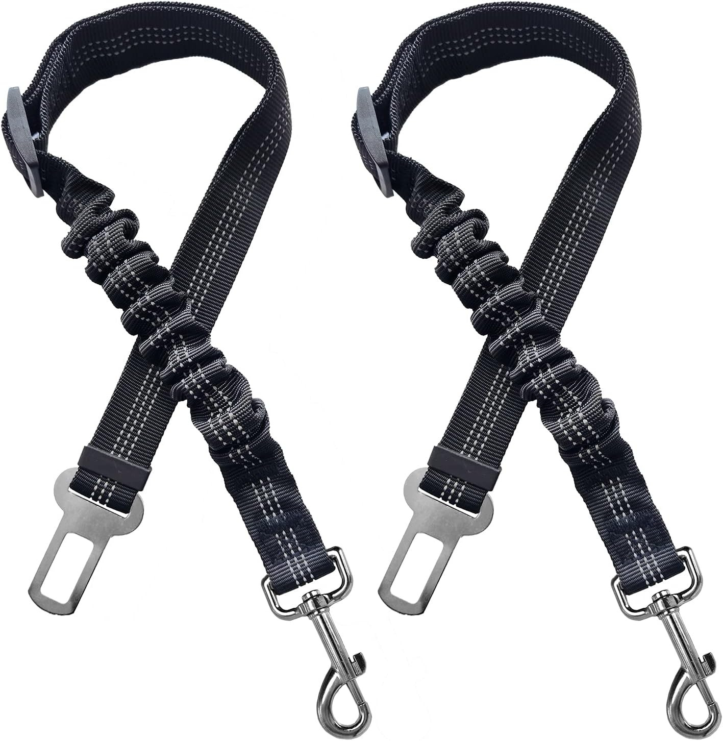 2X Black Dog Seat Belts for Cars UK Dog Car Harness Seat Belt Dogs Seatbelt Clip
