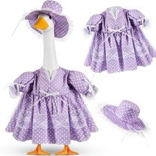 Spring Summer Porch Goose Outfit Fancy Goose Clothes Polka Dots Skirt with Da...
