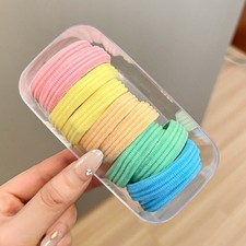Women No Damage Hair Ties High Elastic Ponytail Holders Fabric Hair Bands Boxed