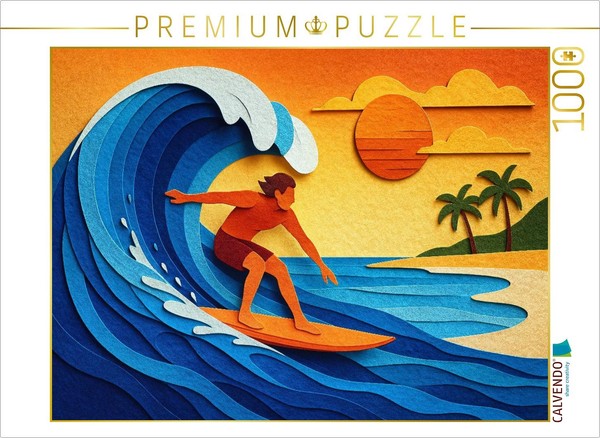 Calvendo Puzzle Surf The Wave | 1000 Pieces, Finished Size 25.2 × 18.9 In (64 ×-image