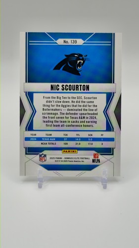 Panini Donruss Elite #139 Nic Scourton Rookie 2025/999 Carolina Panthers - Imagen 2 de 2
