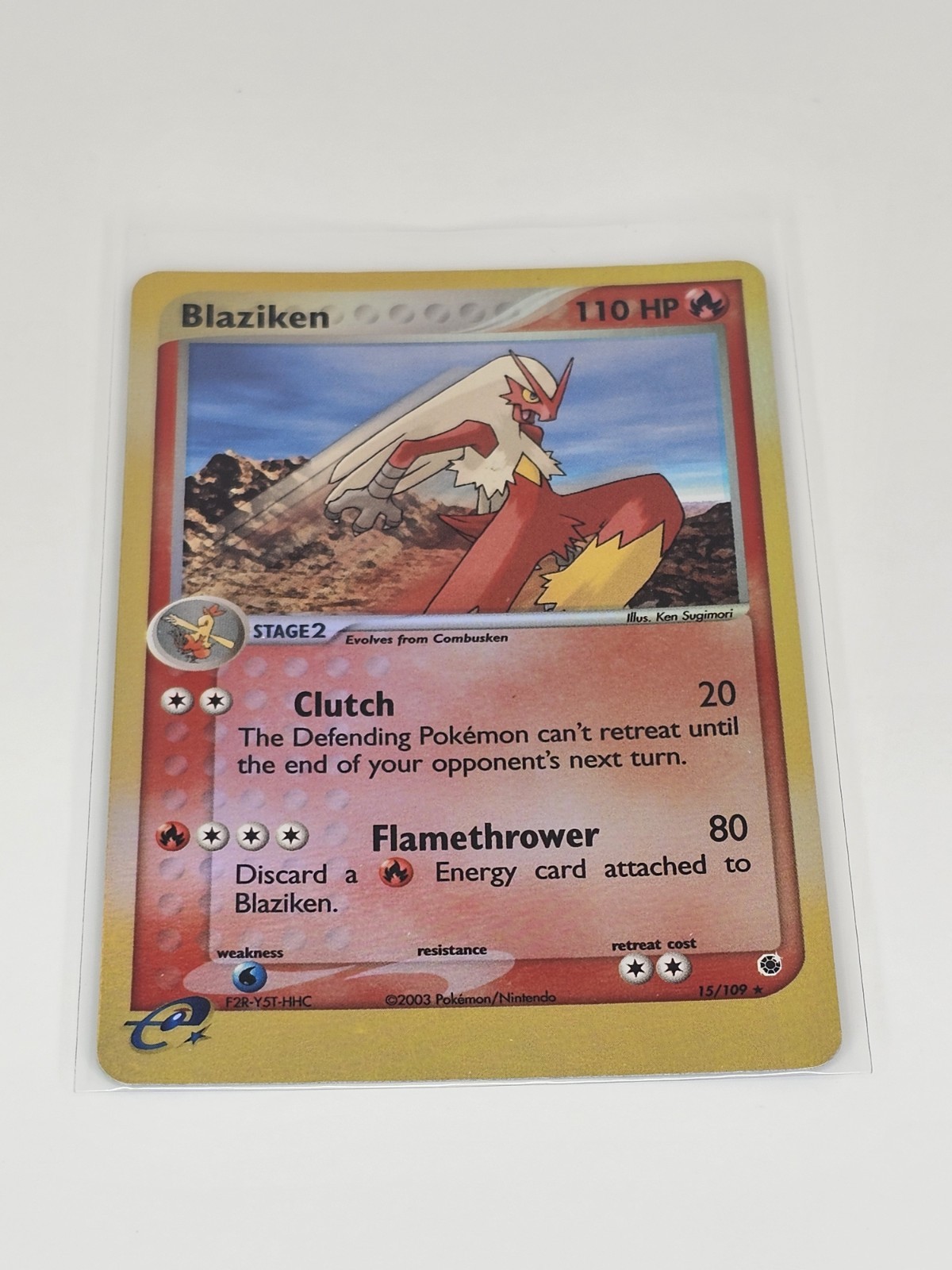 Blaziken 15/109 EX Ruby & Sapphire Reverse Holo Rare 110 HP EN