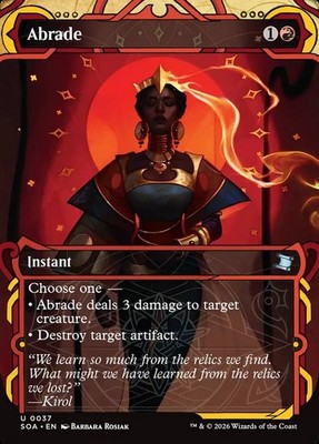 Abrade (037) Borderless Secrets of Strixhaven Mystical Archive SOA MTG Magic
