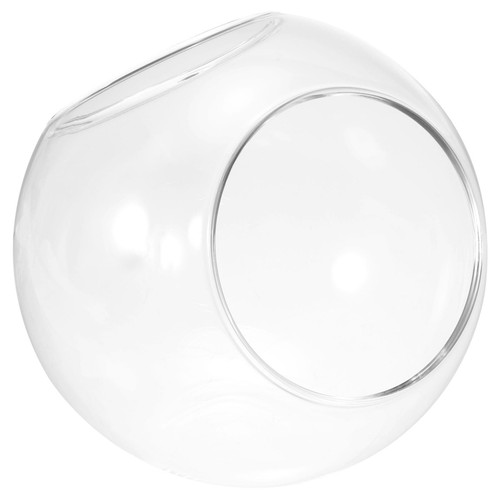 Round Globe Terrarium Air Plant Planter, 4.8 Inch Double Opening Glass, Clear