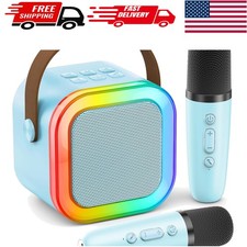 Portable Karaoke Player with Colorful Lights  5 Voice Effects - Perfect Gift 