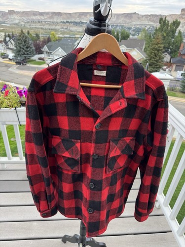 MINNESOTA WOOLEN MILLS VINTAGE BUFFALO PLAID MEN'S SIZE XL SHIRT/JACKET, WOOL - Picture 5 of 17