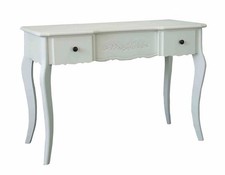 CONSOLLE BIANCA 3 CASSETTI CON DECORI