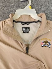Adidas Windbreaker Kids Large Beige 1/4 Zip Ryder Cup Valhalla Golf Long Sleeve