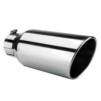 Diesel Exhaust Tail Throat Stainless Steel Muffler Pipe 4'' In / 6'' Out- 15'' L