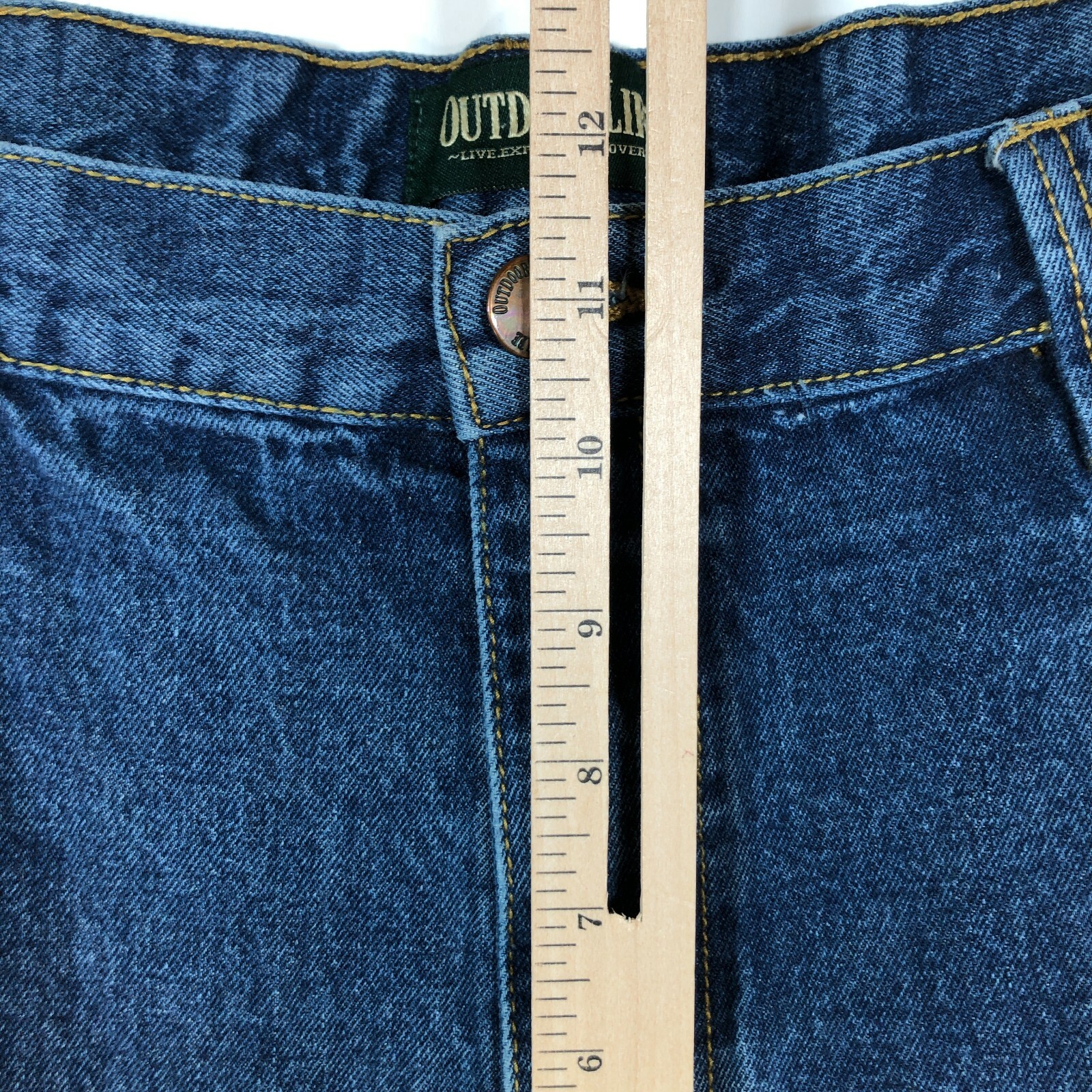 Outdoor Life Jeans Mens 36X30 Blue Medium Wash Mid Rise Faded