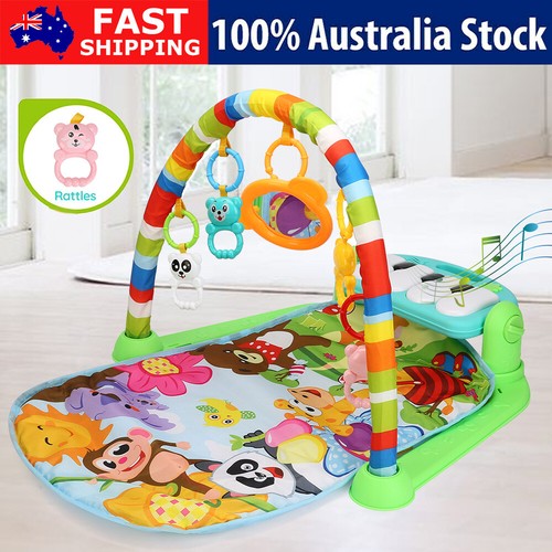 Baby Play Gym Infant Mats Rack Musical Toys Activity Floor Kids Music Piano Gift