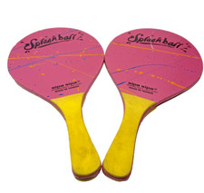 Vintage Pink Splatter Splashball Paddles Sipa Sipa Made in Taiwan