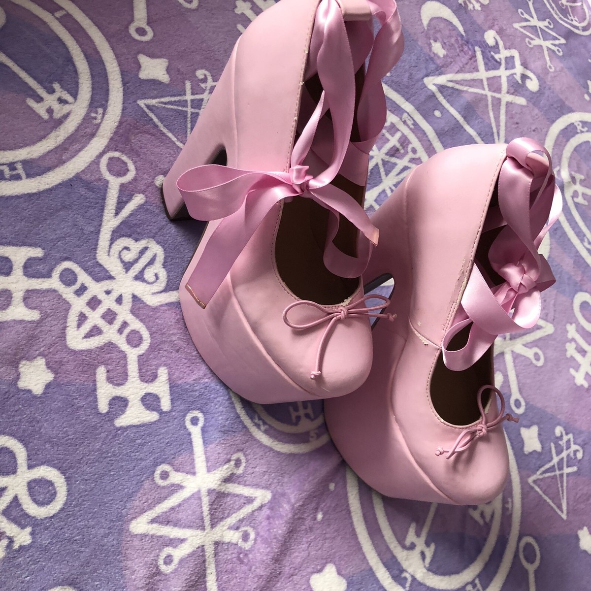 Dolls Kill Sugar Baby Love On Pointe Ballet Platform Heels