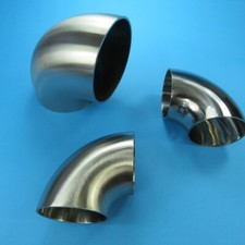 Bogen Schweißbogen SEHR KURZ 90° matt Edelstahl Rohrbogen Bauart 2