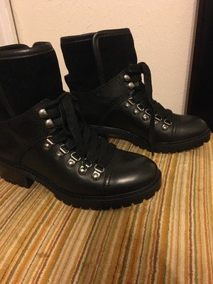 frye black lace up boots