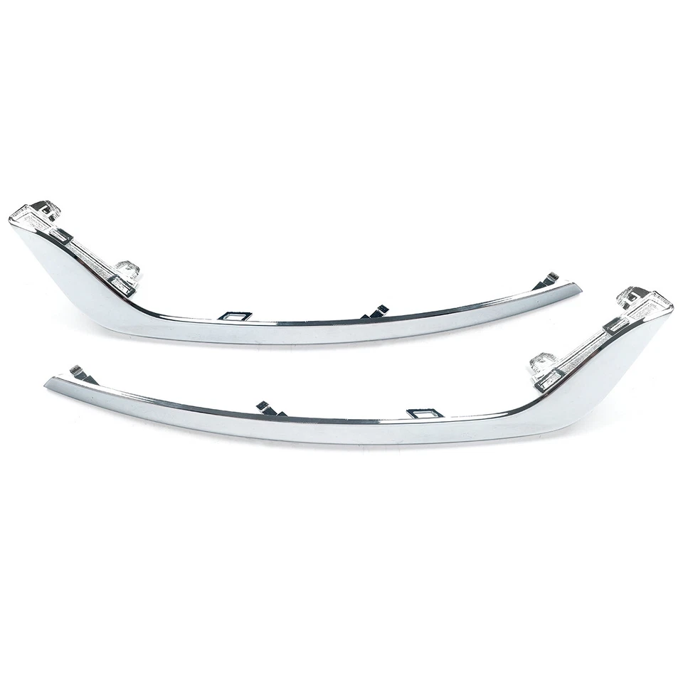 Pair LH RH For 2019-20 Ford Fusion Chrome Front Bumper Fog Light Lamp Strip Trim Foto 4 de 4