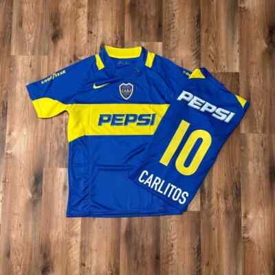 Pepsi Maglia Boca Tevez Camiseta Retro Boca Juniors 2003 Carlos