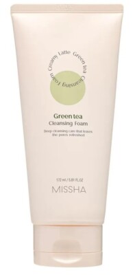 MISSHA Creamy Latte Cleansing Foam Green Tea