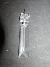 12 AAA 9 % LEAD CRYSTAL SQUARE PRISM CHANDELIER  LAMP PARTS 3 7/8  " COLONIAL S