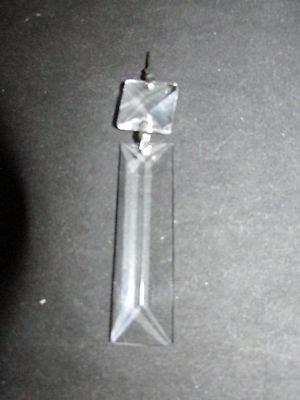 10 AAA 30 % LEAD CRYSTAL SQUARE PRISM CHANDELIER  LAMP PARTS 3 7/8  '' COLONIAL S