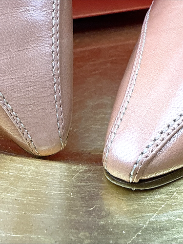 Anne Klein Pink & Stitched Leather Pointed Toe Shoes Size 6-soft Leather! Comfy - Picture 6 of 13