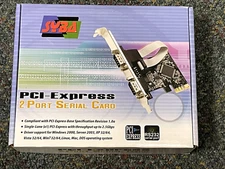 Syba PCI-Express 2 Port Serial Card - SD-PEX15022 - New inBox