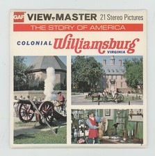The Story of America Colonial Williamsburg Virginia View-Master Packet A-813 Exc