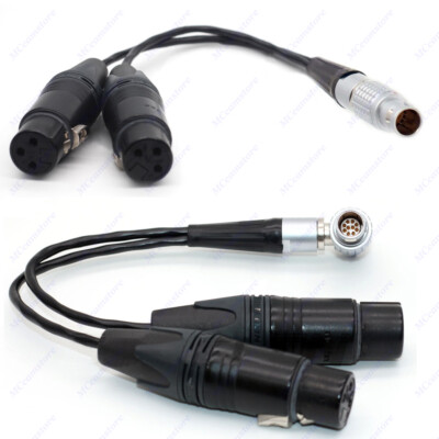 Atomos Shogun Monitor Recorder 10pin to Dual 3Pin XLR Breakout Audio Input Cable