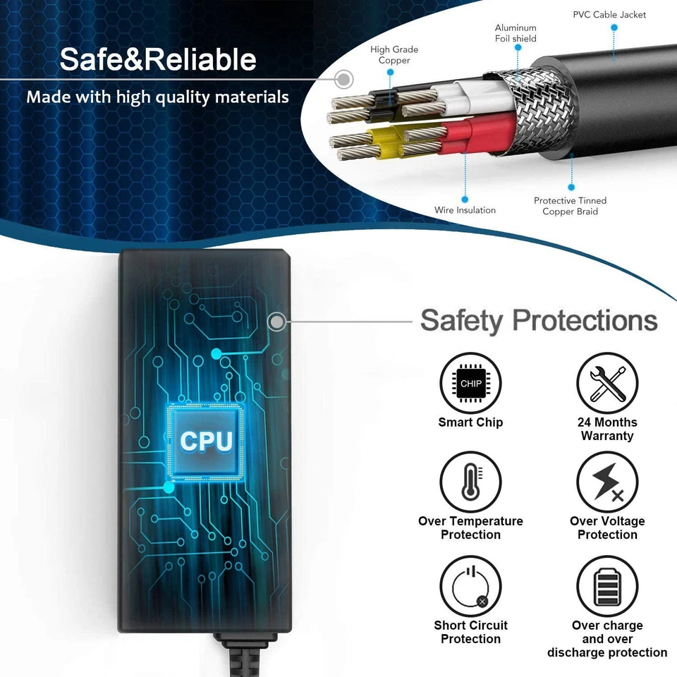 45W AC Power Ladegeräte Netzadapter für Dell Inspiron 15 Laptop Ladekabel 11-17 - Bild 2 von 4