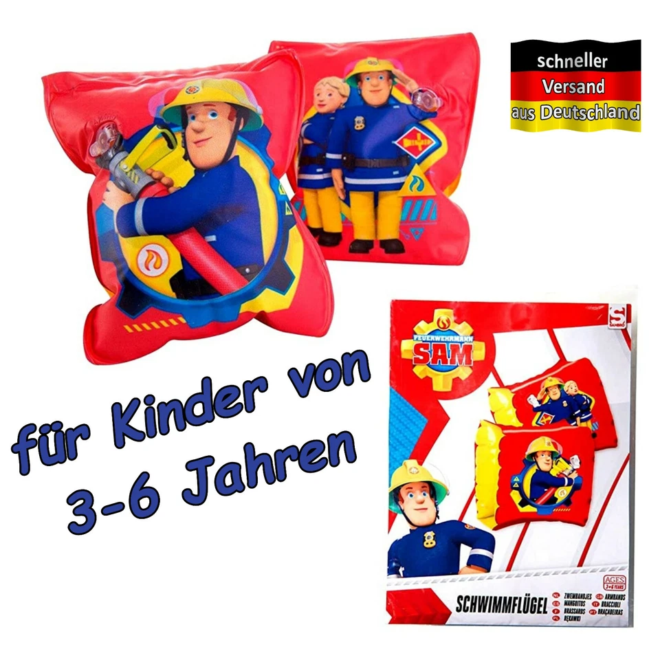 SAMBRO Schwimmflügel Schwimmhilfe Baby Kinder 3-6 Jahre Planschbecken Pool Schwimmbad